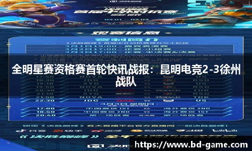 全明星赛资格赛首轮快讯战报：昆明电竞2-3徐州战队